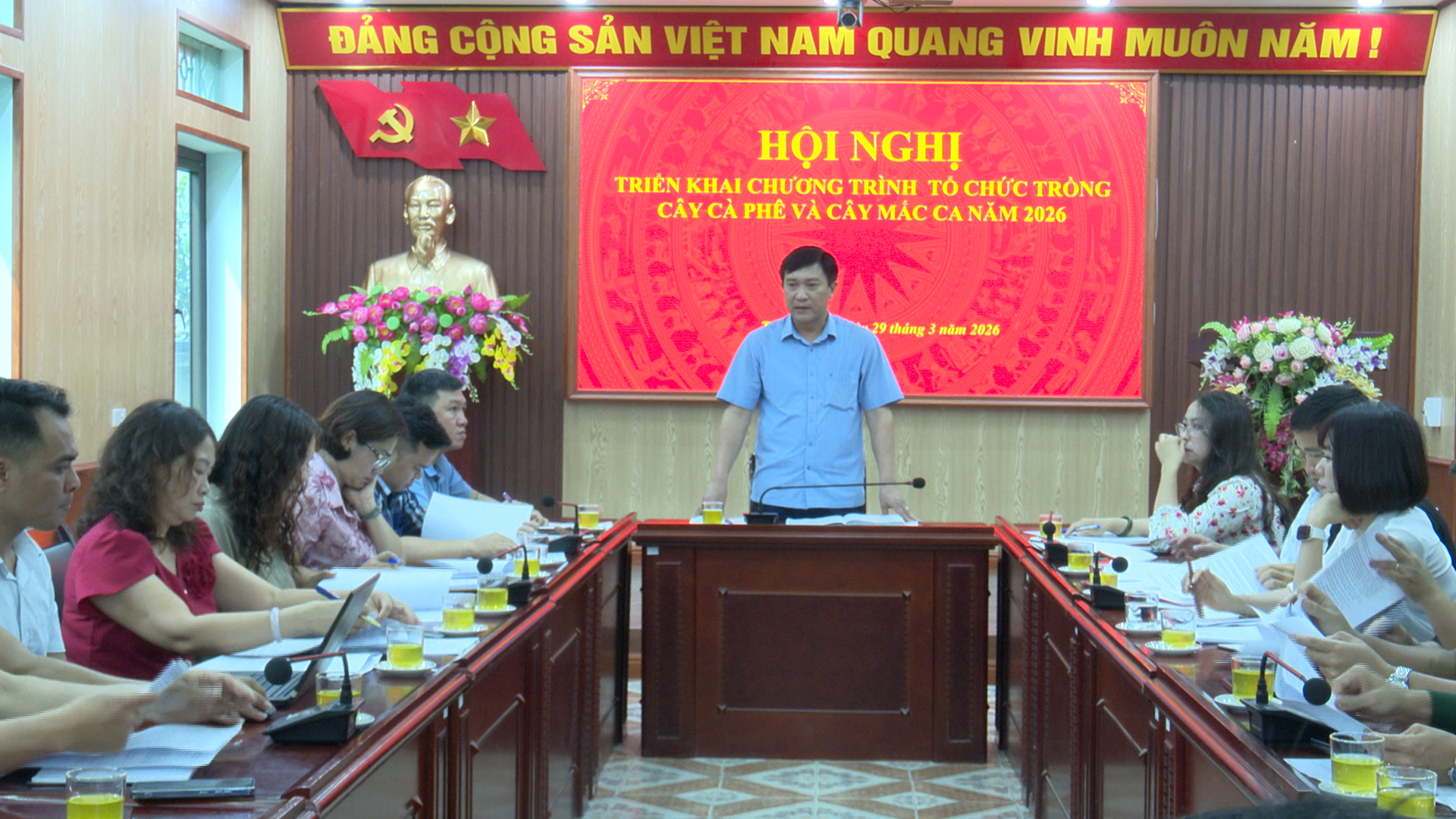 Xã Thanh Nưa tổ chức hội nghị triển khai chương trình trồng cây mắc ca và cây cà phê trên địa bàn xã năm 2026