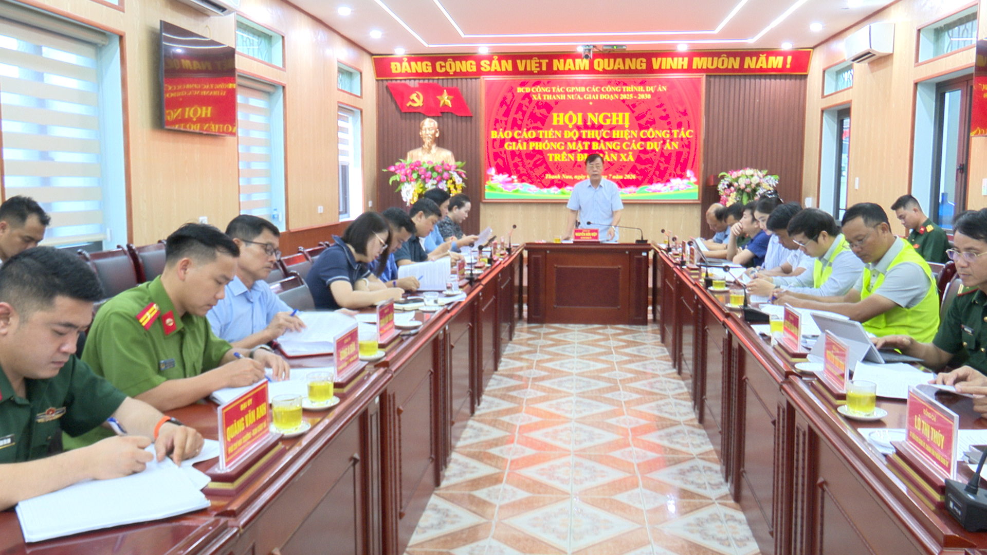 Hội nghị báo cáo tiến độ giải phóng mặt bằng dự án khu đô thị mới phía Tây Bắc, phường Điện Biên Phủ