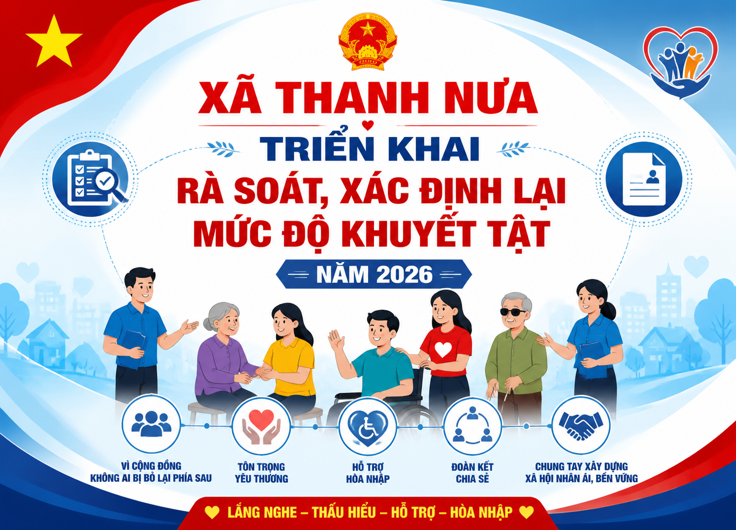 Xã Thanh Nưa triển khai rà soát, xác định lại mức độ khuyết tật năm 2026.