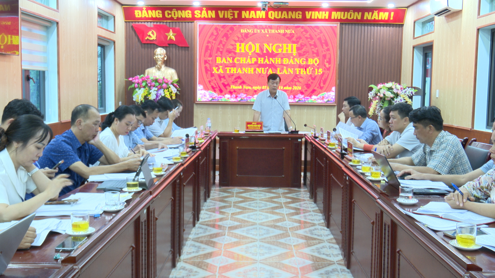 Đảng ủy xã Thanh Nưa tổ chức Hội nghị Ban chấp hành Đảng bộ lần thứ 15, nhiệm kỳ 2025 - 2030.