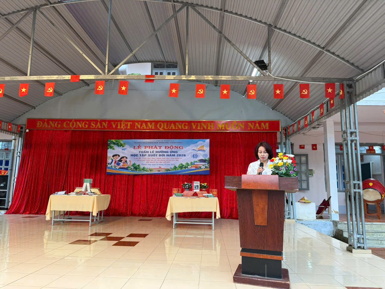 Tưng bừng Lễ khai mạc và các hoạt động trải nghiệm, khuyến học, khuyến đọc tại cụm trường xã Thanh Nưa