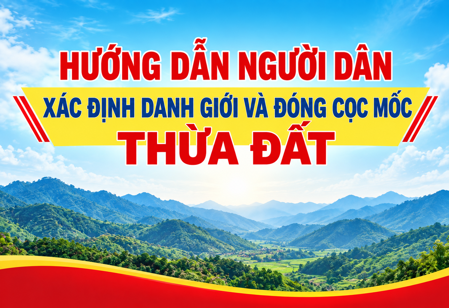 Hướng dẫn người dân xác định danh giới và đóng cọc mốc thừa đất