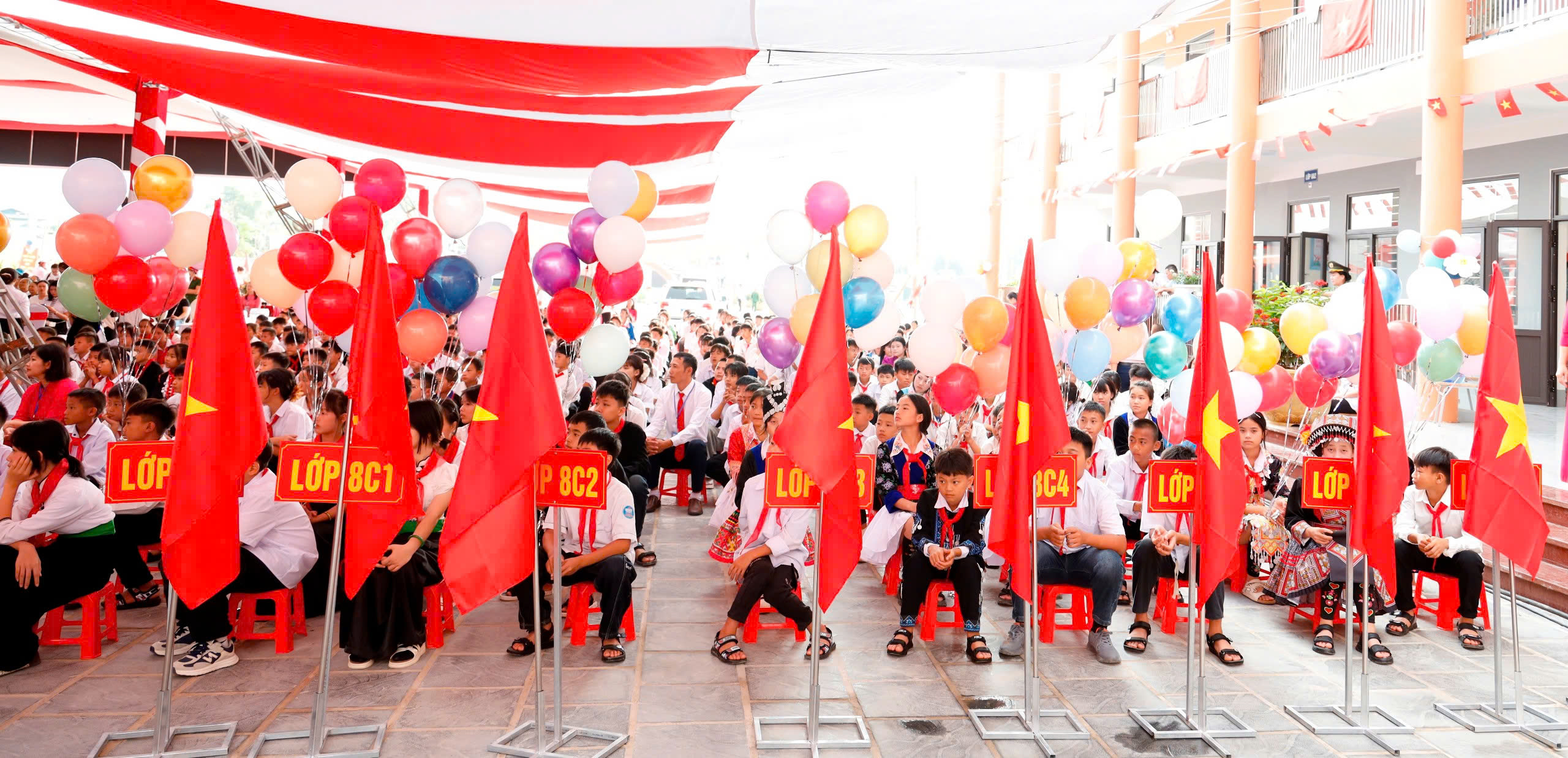 Các trường trên địa bàn xã Thanh Nưa tổ chức khai giảng năm học mới