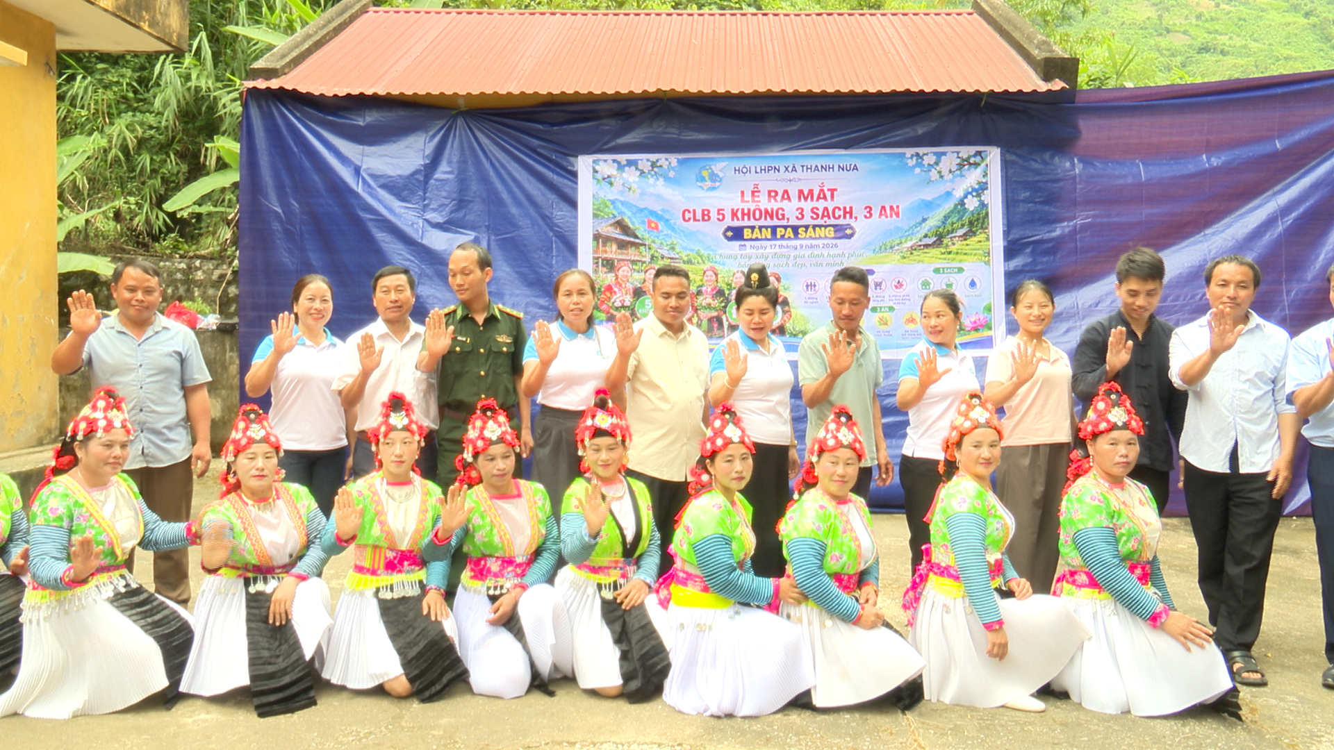 Hội phụ nữ xã Thanh Nưa ra mắt mô hình câu lạc bộ "5 không, 3 sạch, 3 an" bản Pa Sáng
