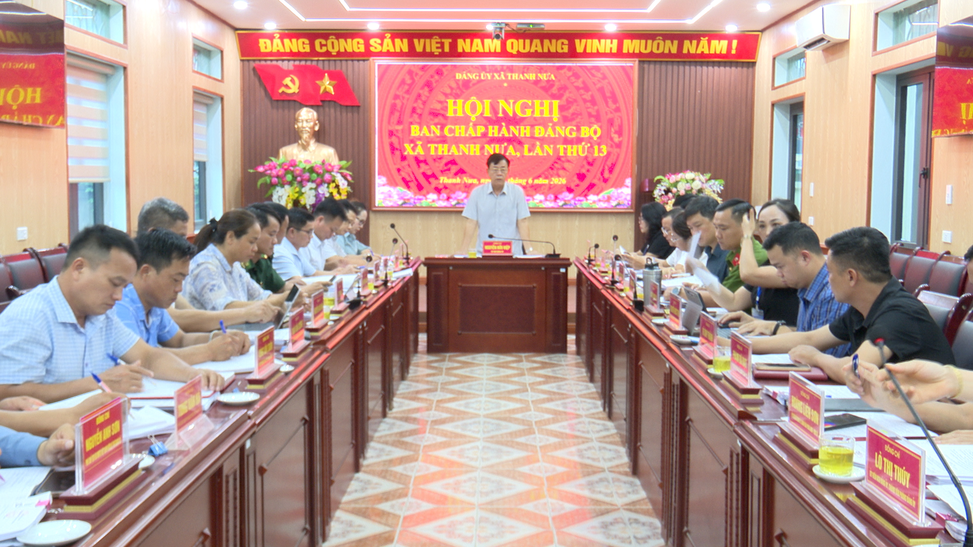 Đảng ủy xã Thanh Nưa tổ chức hội nghị Ban chấp hành Đảng bộ lần thứ 13, nhiệm kỳ 2025 - 2030